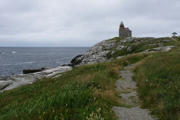 Fototapeta na wymiar Rose Blanche Lighthouse in Newfoundland Canada