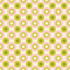 Pastel Colored Small Scale Optical Geo Circles Vector Seamless Pattern. Retro 70s Style Nostalgic Fashion Textile Background. Summer Resort Print. Micro Geometric Texture