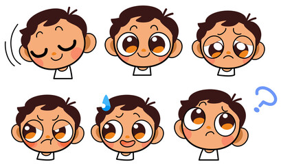 男の子の表情セットA