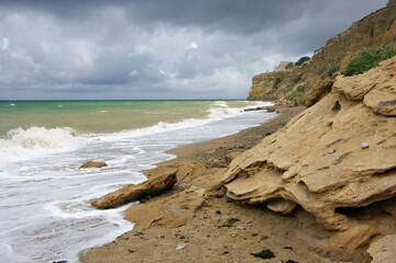 Stormy sea landscape