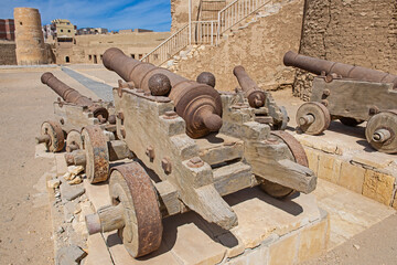 Old canons at a roman fort