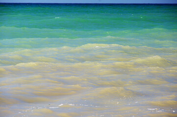 Multicolored stormy sea water texture