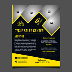 Cycle Shop Flyer template design