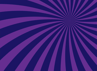 Sunlight swirl rays wide background. purple and violet spiral burst wallpaper.