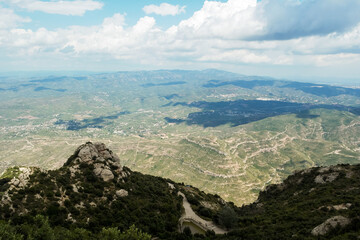 Aerial View of Mountains in Spain