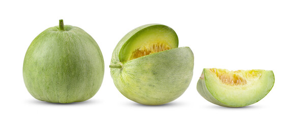 apple melon on white background