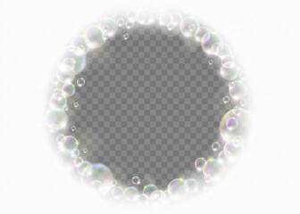 Obraz premium Ring frame made of soap bubbles