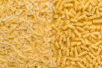 pasta on a white plate, raw pasta, spaghetti on a white plate 