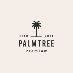 palm tree hipster vintage logo vector icon illustration - 422692931