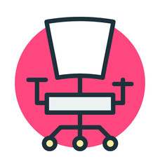 Swivel Chair Vector Icon