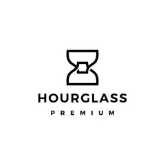 hourglass logo vector icon illustration