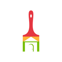 Paint House logo design vector illustration, Creative Paint logo design concept template, symbols icons
