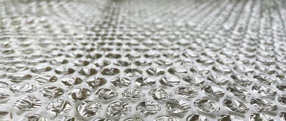bubble wrap for packing. texture for design from air wrapping.