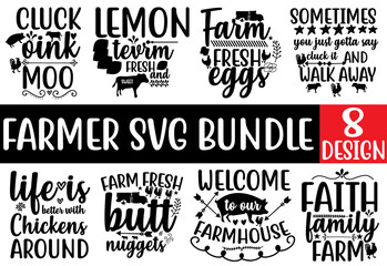 Farmar design SVG Bundle Cut Files for Cutting Machines like Cricut and Silhouette