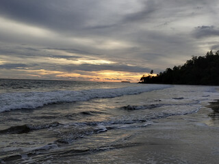 beach at dusk