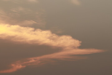 Beautiful light and cloudy sky in the morning