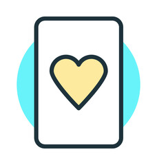 Heart Card Vector Icon