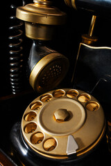 Vintage phone dialer and handset