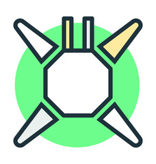 Boat Steering Vector Icon