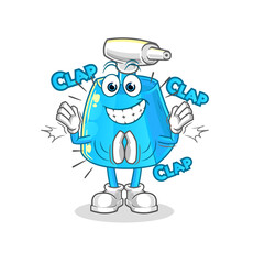 cleaning spray applause illustration. character vector