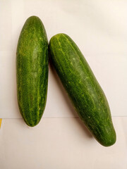 cucumbers on a white background