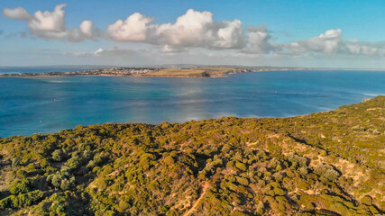 Aerial view of Phillip Island coastline, Australia