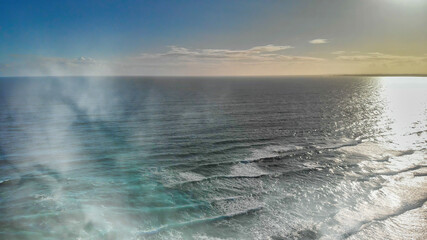 Aerial view of Phillip Island coastline, Australia