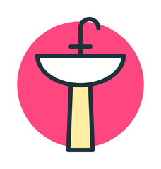 Wash Basin Vector Icon