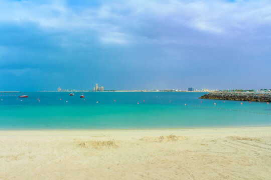 Beach in Al Marjan island, Ras Al Khaimah, United Arab Emirates.  