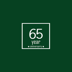 65 Years Anniversary Celebration Color Vector Template Design Illustration