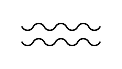 Waves icon. Sea or ocean waves isolated on white background. Vector illustration