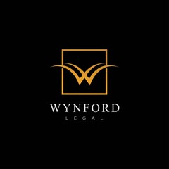 luxury and elegant design initial letter W