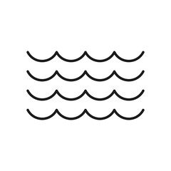 Obraz premium Waves icon. Sea or ocean waves isolated on white background. Vector illustration