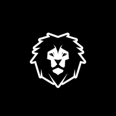 Lion icon isolated on dark background