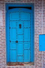Blue gates of the city of Chaouen in Morocco