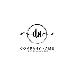 DU Initials handwritten minimalistic logo template vector