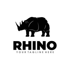 Rhino Logo Design Vector Illustration