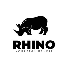 Rhino Logo Design Vector Illustration