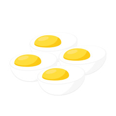 Boiled egg vector. wallpaper. symbol. logo design. egg on white background.