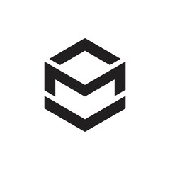 Cool and modern logo initials M