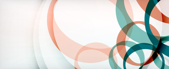 Ring geometric shapes, o letter repetition wallpaper. Abstract background for business or technology presentations, internet posters or web brochure covers