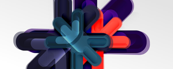 Abstract glossy crosses background for business or technology presentations, internet posters or web brochure covers