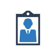 Employee profile card icon - identity id card icon