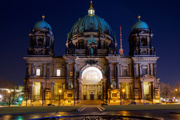 Berlin Cathedral settles down in the downtown of Berlin, Germany. Evening © khalid