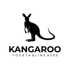 Kangaroo Logo design vector illustration