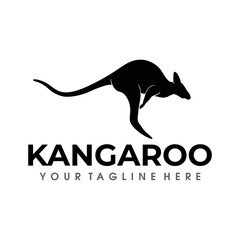 Kangaroo Logo design vector illustration