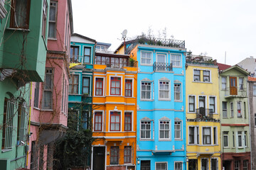 Old Houses in Fener District, Istanbul, Turkey