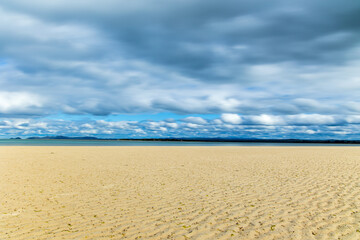 View of the beach at Sawyer Bay in Tasmania