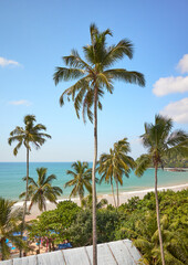Obraz na płótnie Canvas Tropical beach on a sunny summer day.