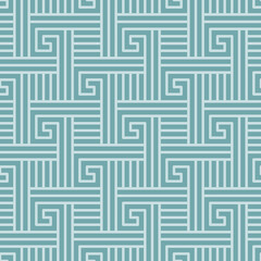 Greek seamless pattern, green. A retro seamless pattern with green geometric motifs.